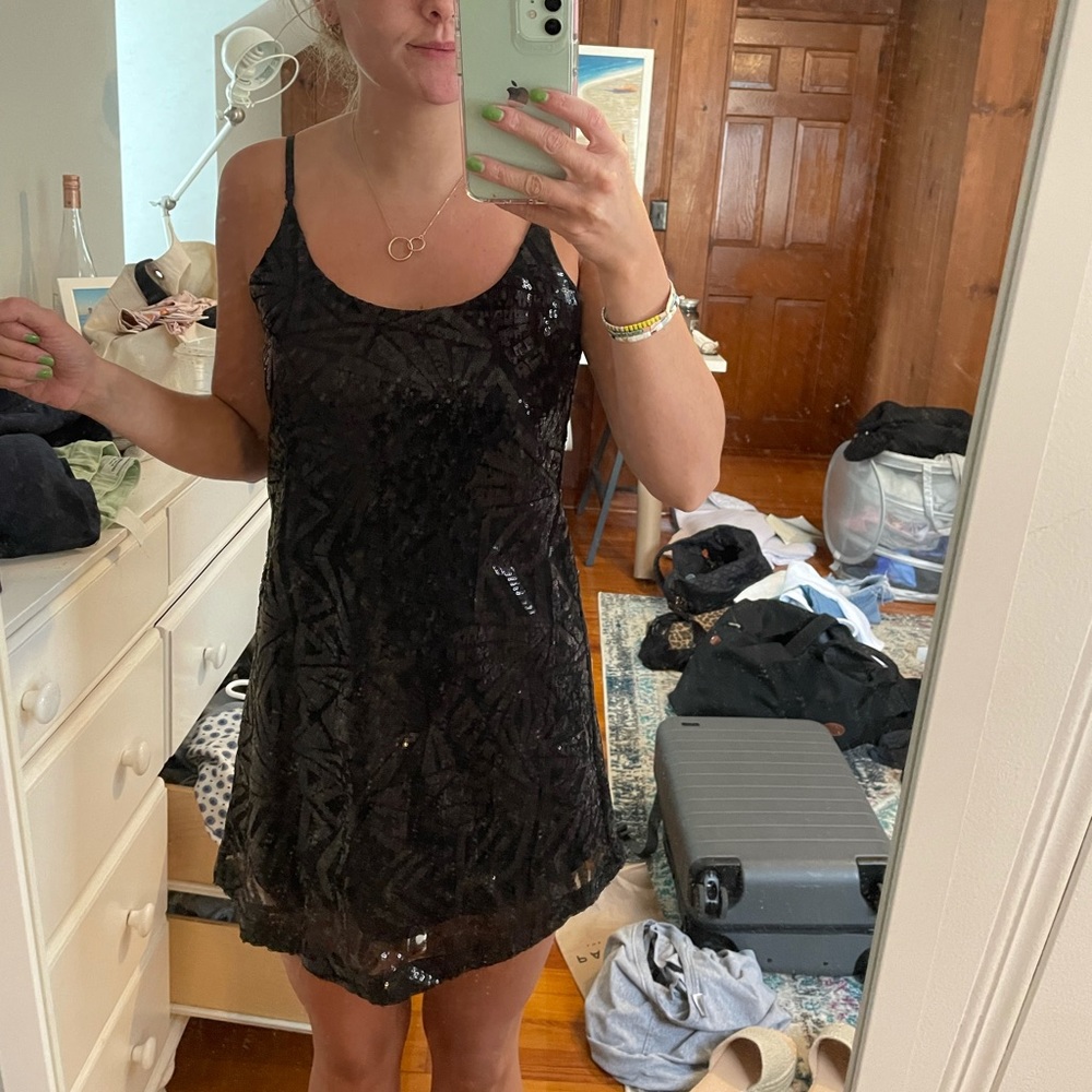Black sequin dress!